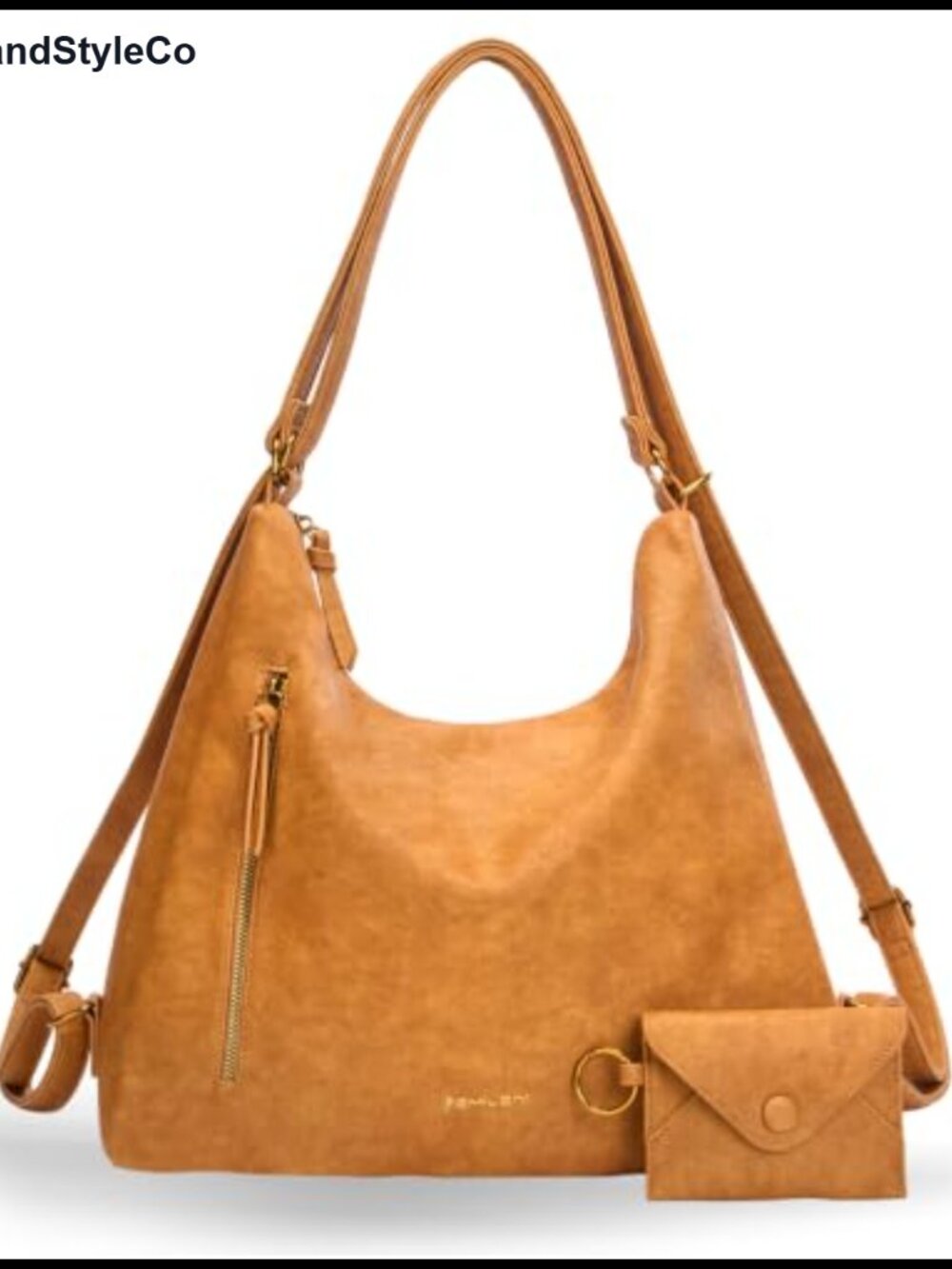 Faux Leather Hobo Shoulder Bag Large Tote Purse